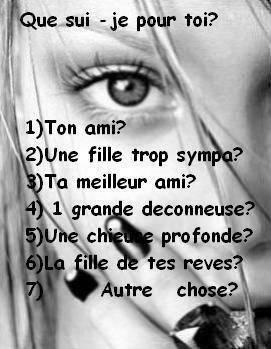 �qui je suis pour toi�?